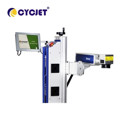 CYCJET LF100F Fiber Fly Laser Marking Machine For Metal / Pipes 100W